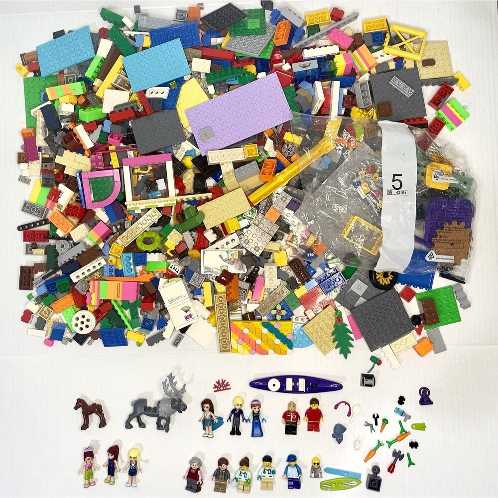 Giant LEGO Mixed Lot ALMOST 4 Lbs People Pieces Accessories Building 3# 15.5 Oz